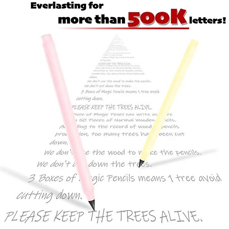 В наличии, неограниченный карандаш для письма, 14 упаковок, волшебные карандаши без чернил для письма, инструмент для рисования, дети с наклейкой