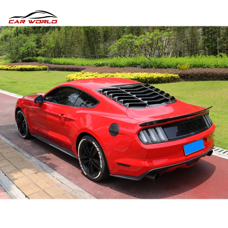 Carbon Fiber Rear Window Louvers For Ford Mustang 2015-2024 - Lambo Style Windshield Sun Shade