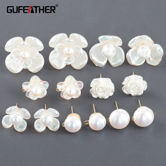 MA07  jewelry accessories,18k gold plated,copper metal,plastic pearl,charms,diy earrings,jewelry making,10pcs/lot