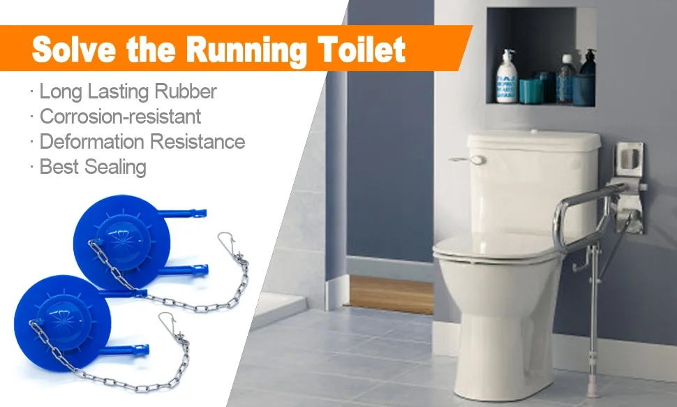 Toilet Flapper Replacement Kit 2 Inch Universal Toilet Flapper Long