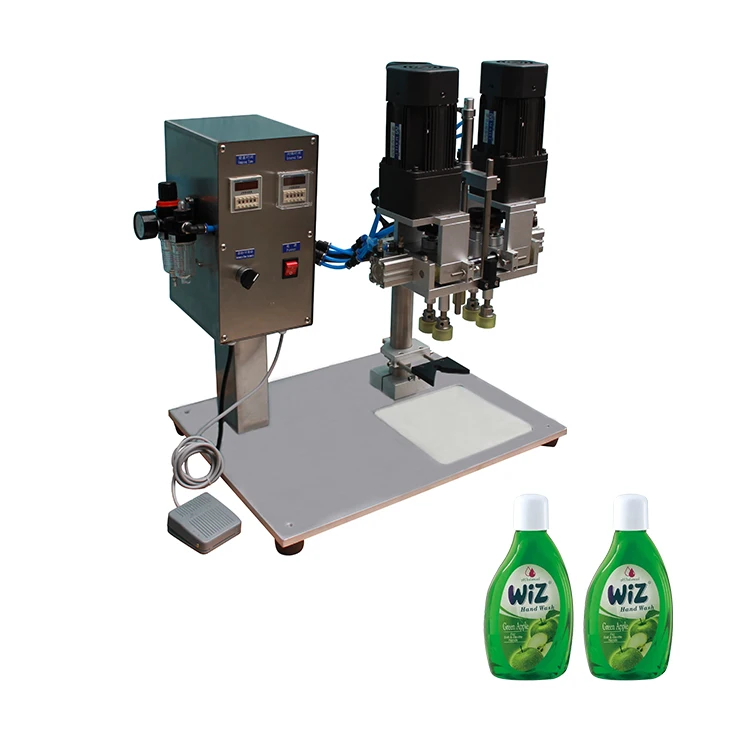 Стеклянные бутылки полуавтоматическая укупорочная машина для дезинфицирующего средства гель мытья