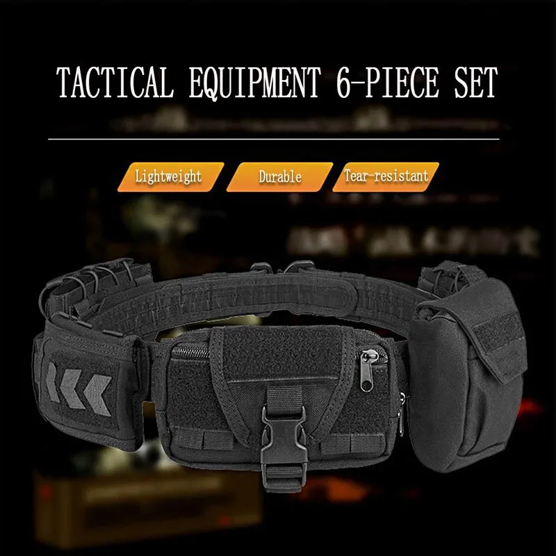 Durable Wholesale Hunting Equipment System Tactical Men Belt Waist Support Security Duty Wear-resistant Tactical Utility Belt