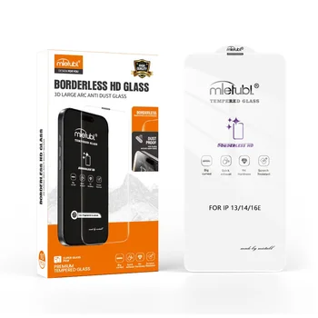 MIETUBLl New Item Borderless Clear Tempered Glass with Base Plate for Phone Screen for IP 16 PRO/IP 16 PRO MAX