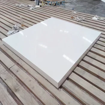 Foshan marble  floating stairs treads for  building  in villa hotels projects