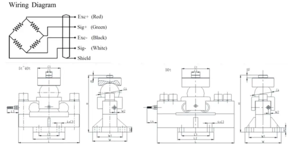 KELI Weighbridge Load Cell Sensor QS for 10ton to 60ton Truck Weighing ...