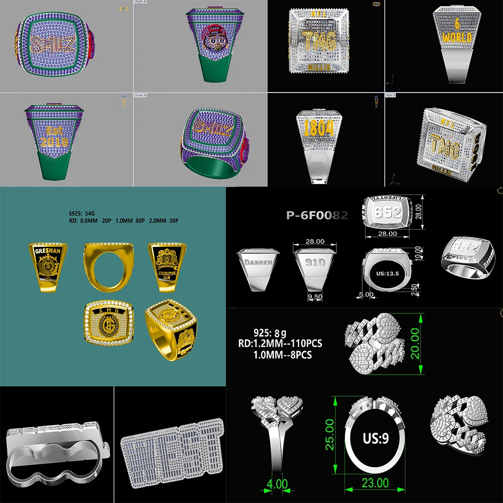 Luxury Custom Jewelry Rapper's 925 Sterling Silver Vvs Moissanite