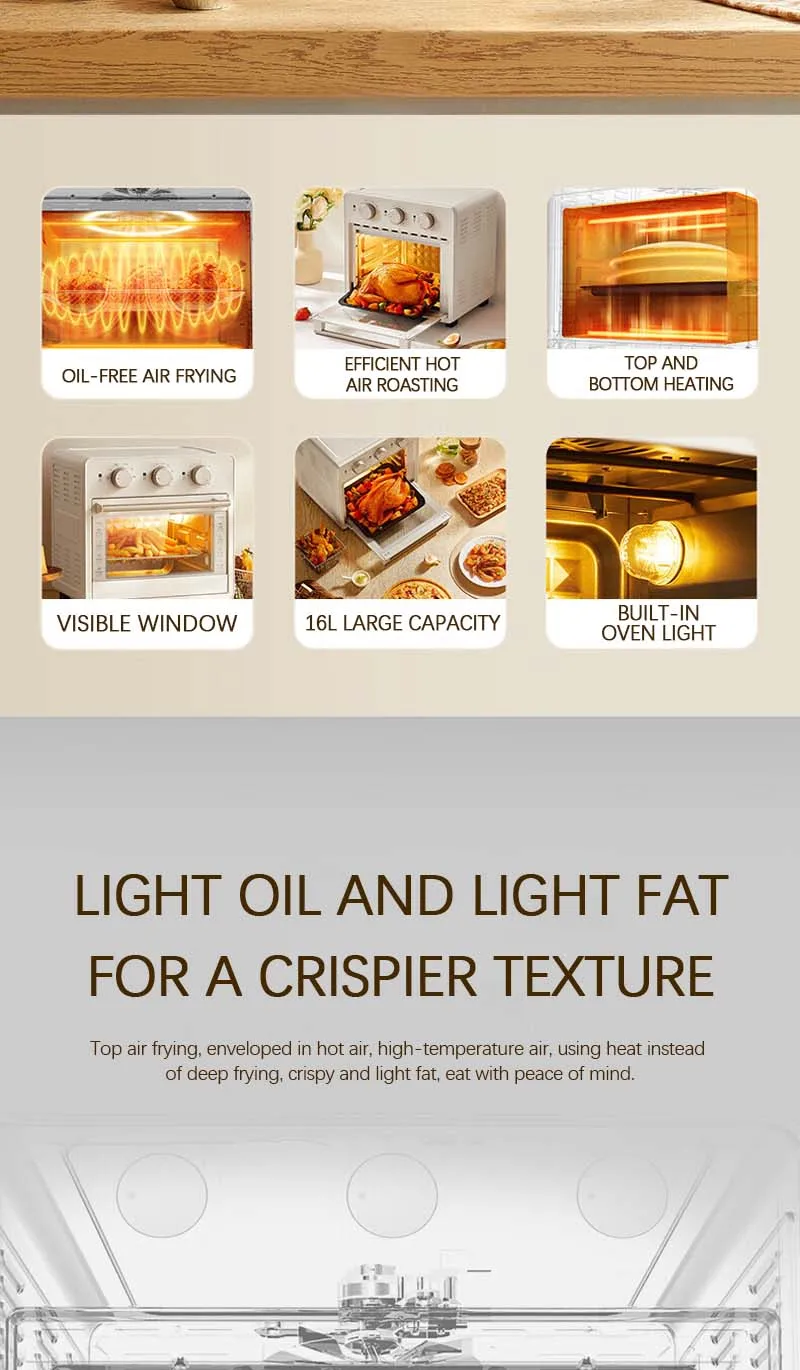 New Mini Size Household Air Fryer Air Cycle Toaster Oven With Precise