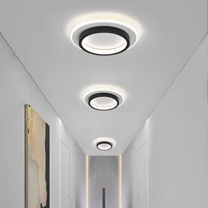 Modern Round Chandelier Led Lamp Minimalism Flush Mount Ceiling Light for Office Living Room