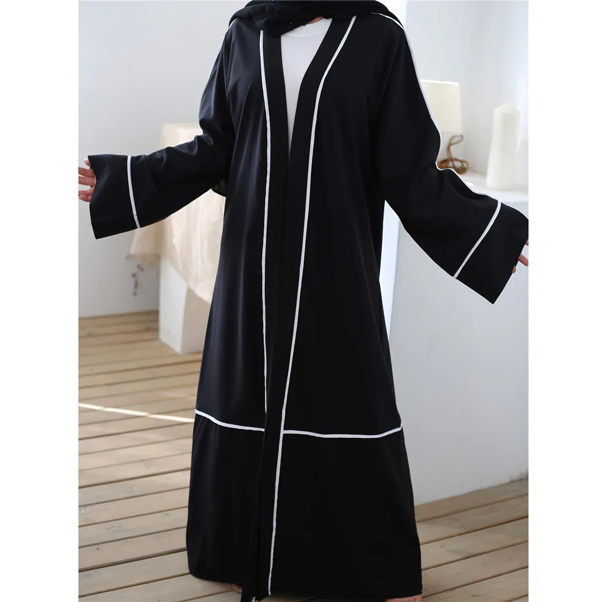 批发现代长袍伊斯兰蝙蝠翼的供应商为穆斯林塔斯比赫海滩卡夫坦伊斯兰