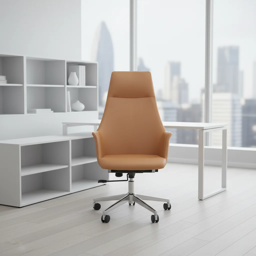 Modern Ergonomic Breathable Leather High Back Adjustable Executive Office Chair 4