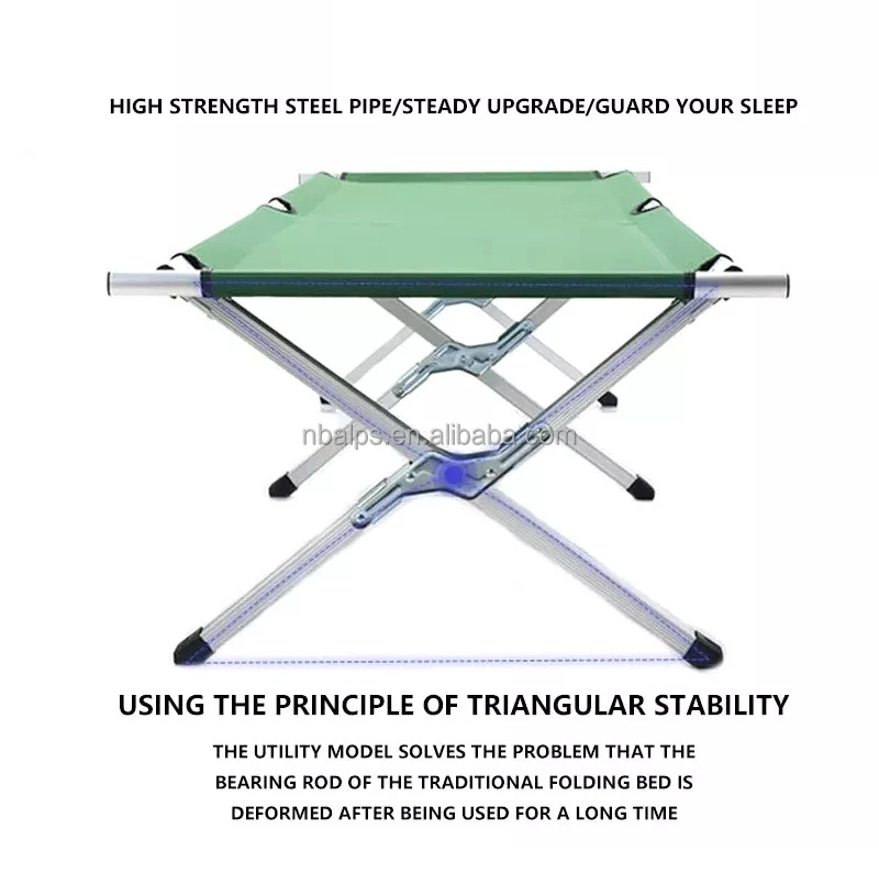 Чжэцзян высокое качество сверхпрочная оксфордская уличная большая красная Крестовая Складная портативная складная кровать для