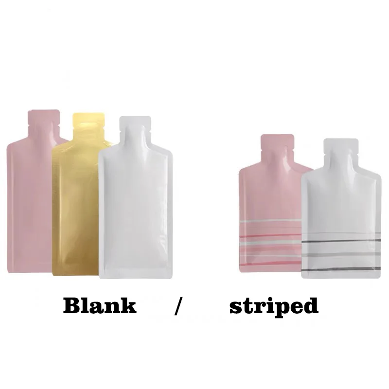 Custom Printed Bottle Shaped Die-cut Pouch for Shampoo and Conditioner Matte Finish Cosmetic Sachet for Skincare Samples