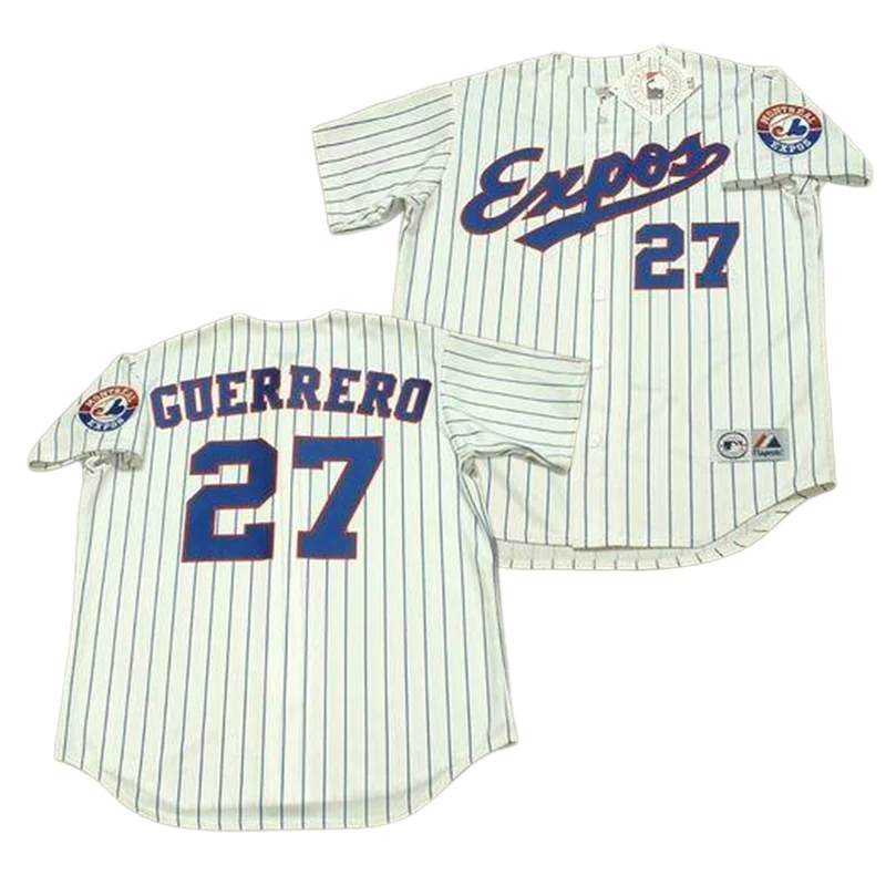 Vladimir Guerrero Montreal Expos Majestic Cooperstown Player Cool Base  Jersey - White/Royal, Size: XXL