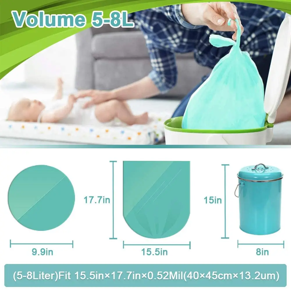 Wholesale 50l (13gallons) Green Garbage Bags (25 Pcs) Biodegradable