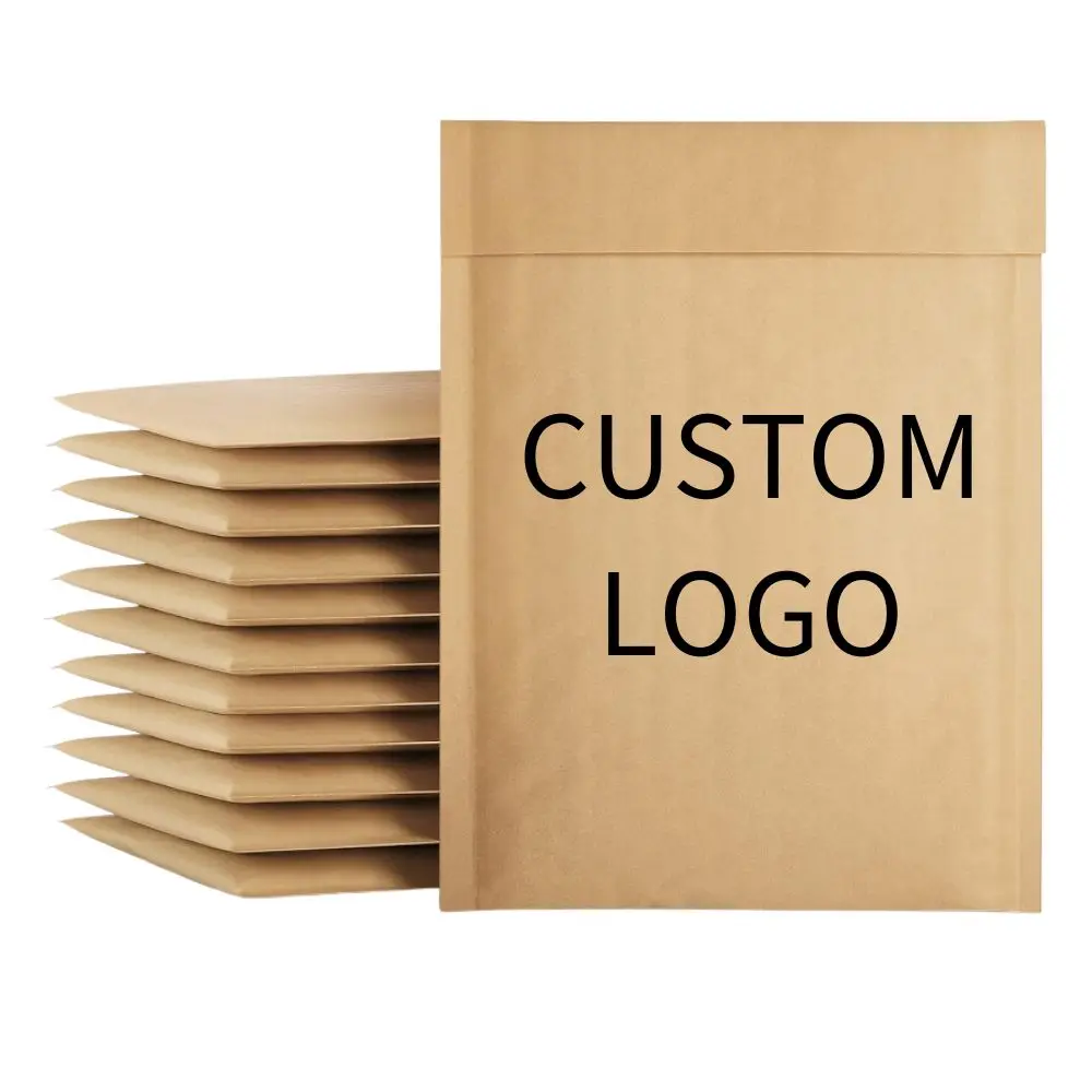 Recycled Kraft Shipping Courier Parcel Custom Printed Eco-Friendly Air Padded Mailing Bags Paper Bubble Envelope Mailers