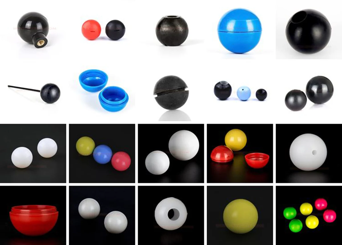 Custom Molding Parts Threaded Screw Opened Plastic Hollow Balls