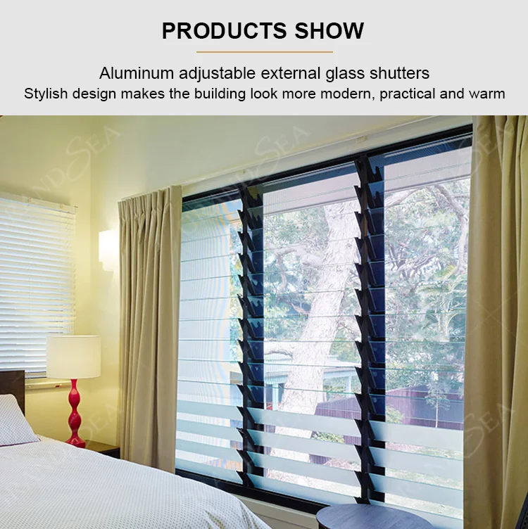 Caribbean Hurricaneproof House Exterior Jalousie Aluminium Glass