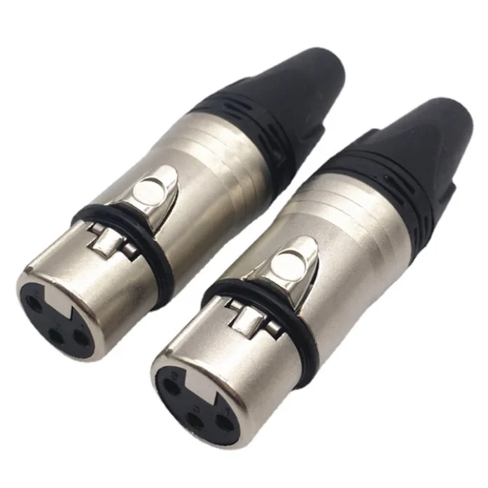 Copper Pins Microphone Xlr Connector Female And Male Speaker Connector ...