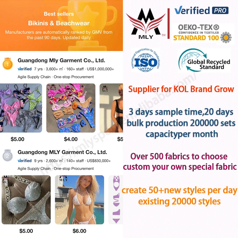 Custom Logo Two Piece Thong Bikini Set Designer Swimwear Print Swimsuit Beach Wear Micro Mini Bikini
