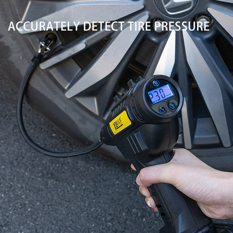 Portable Heavy Duty 12V Car Tire Inflator Pump Inflatable with LED Light for Car Tyre Inflation - view 5