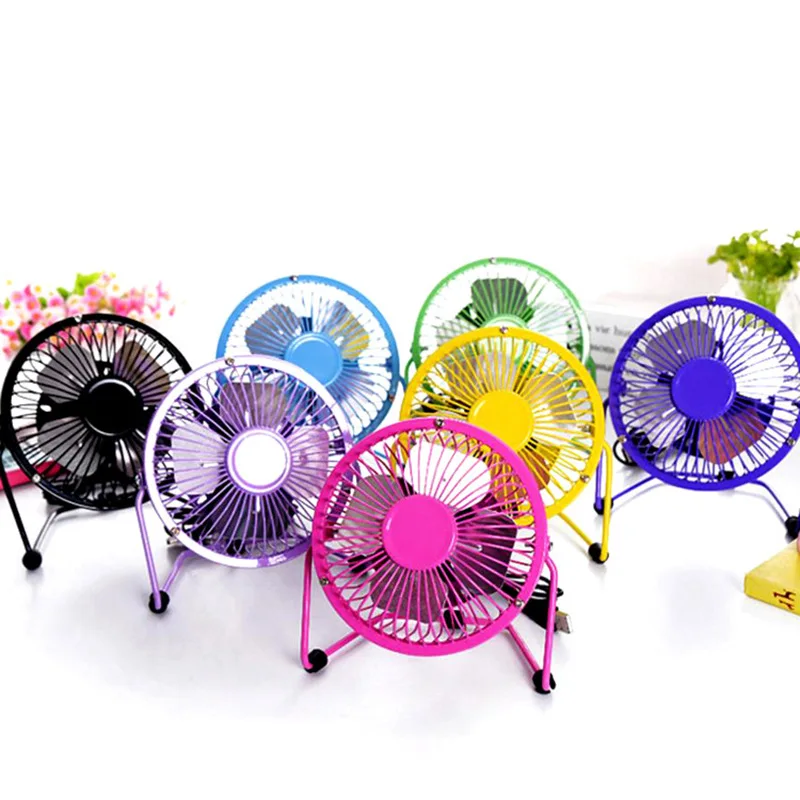 Mini Summer Cooling Fan 4 Blades High Velocity Desk Fan Adjustable Head