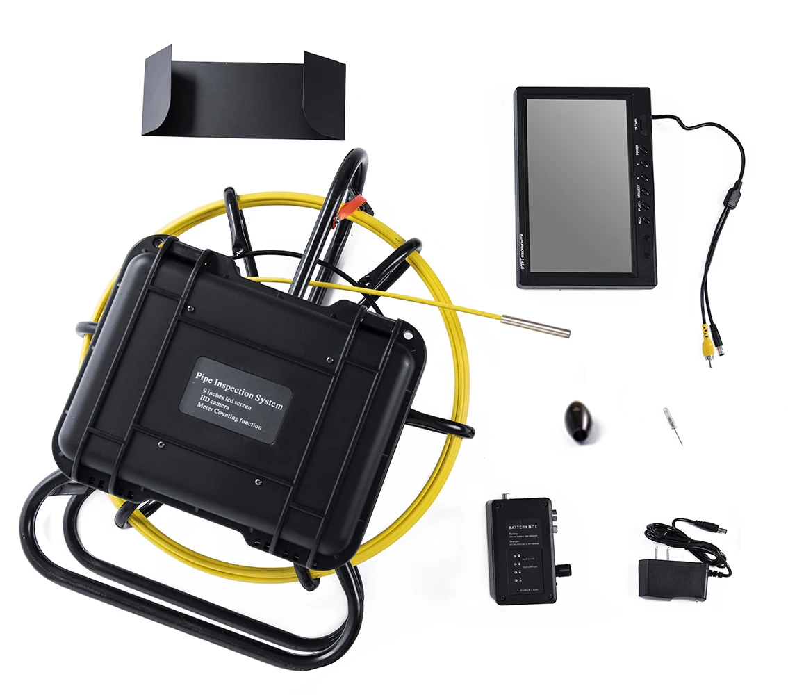 Drain Pipe Inspection Camera 9inch HD1080P Screen 17mm Sewer Camera from China Manufactory