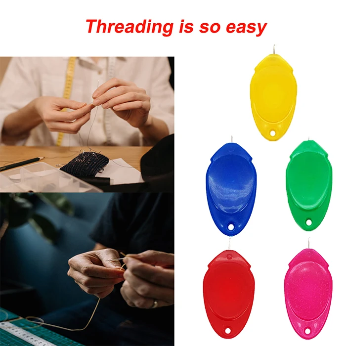 Automatic Mini Needle Threader 3mm Thickness Simple Plastic Wire Loop DIY Tool for Elderly and Disabled Individuals