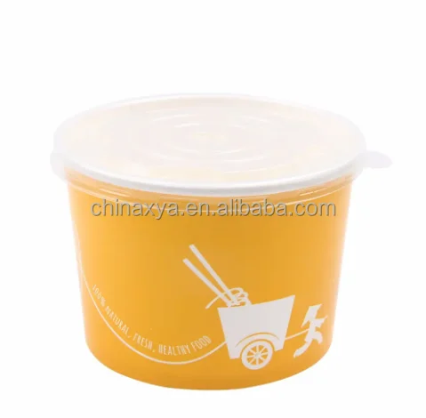 8oz\12oz\16oz\26oz customized paper cup for hot soup and noodles with pp lid manufacture