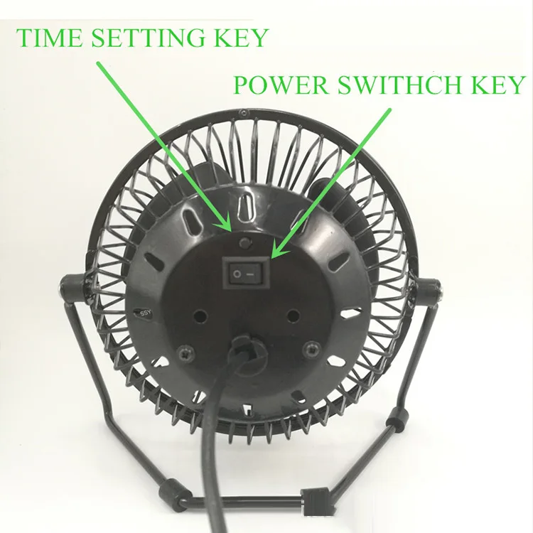 Multi Temperature Display Black Table Small Usb Led Message Clock Fan