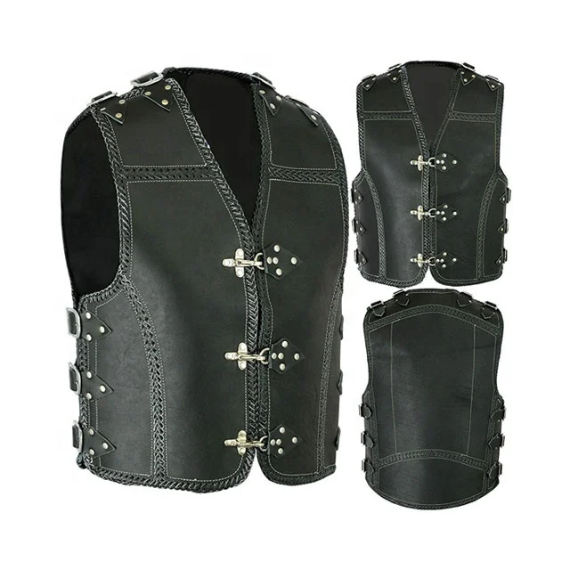 Cruiser Motorcycle Customize 2022 North American Leather Vests High Quality Leather Vest New 2022 Biker Vest Casual