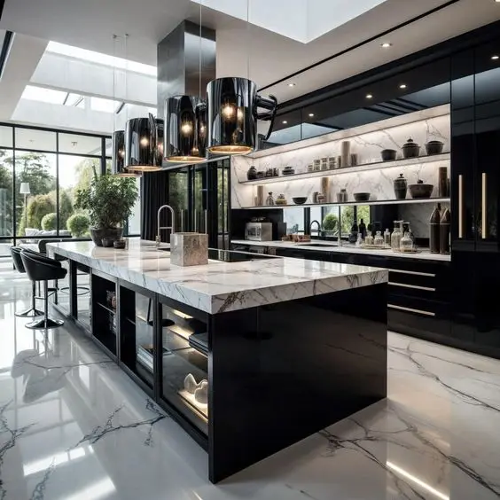 CBMMART Custom Matt Modern Island Designs White Cabinets Storage Wood Grain Kitchen Cabinet Kitchen Cupboard