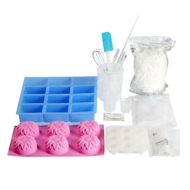 Kit de fabrication de savon à faire soi-même moules en silicone avec fournitures de savon pour enfants 