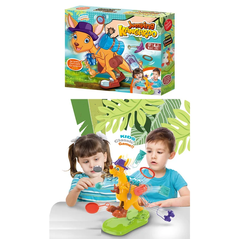 Parent-child Interactive Multiplayer Game Set Jumping Kangaroo Pendant Classic Board Games for Kids Educational
