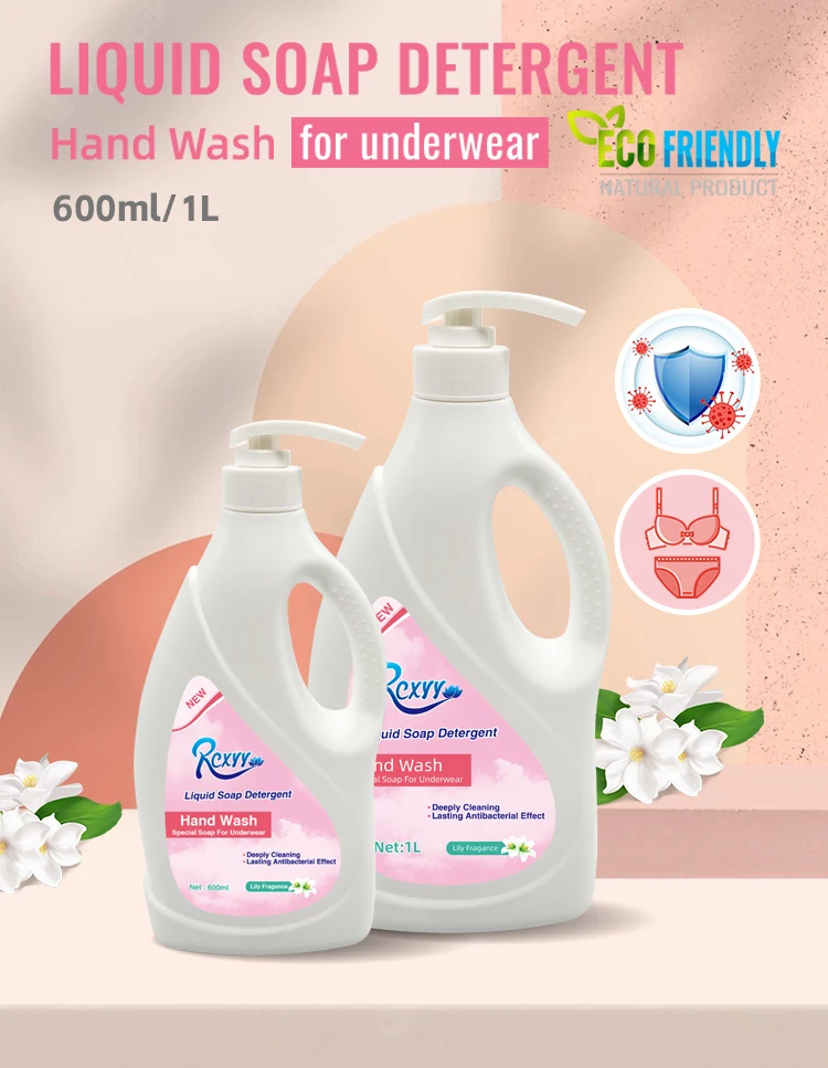600ml OEM High Quality Deeply Cleaning Ladies underwear clothes cleaning  Liquid Soap Detergent