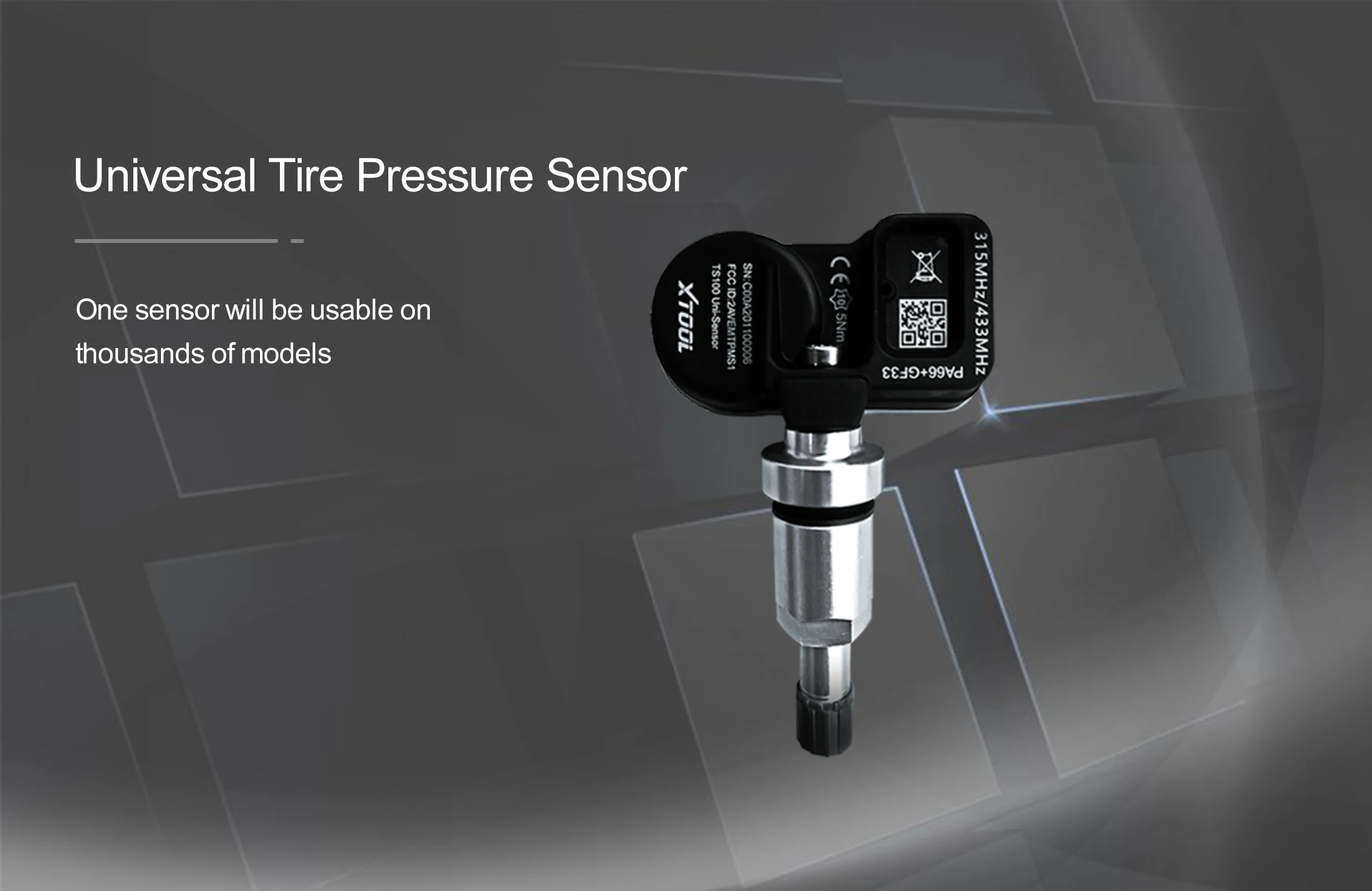 Ts100 433 Mhz 315 Mhz Automotive Tire Sensor Tire Valve Sensor