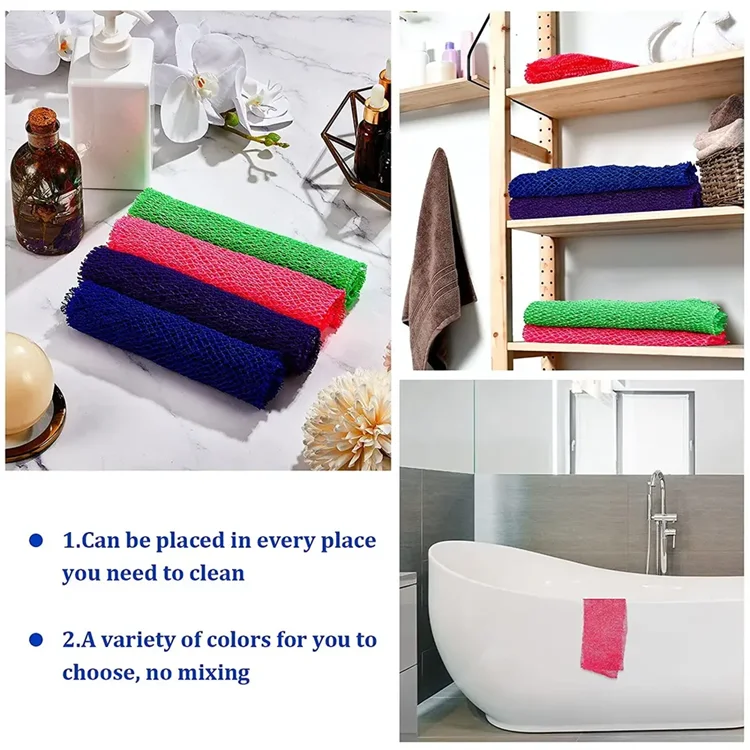 African Net Sponge Exfoliating Back Scrub Long Shower Sponges Nigerian