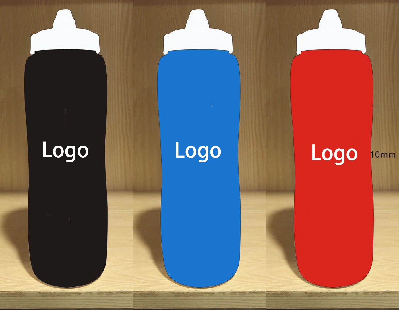 Pba Free Custom Logo Sports Squeeze Plastic Water Bottles 1000ml Hockey