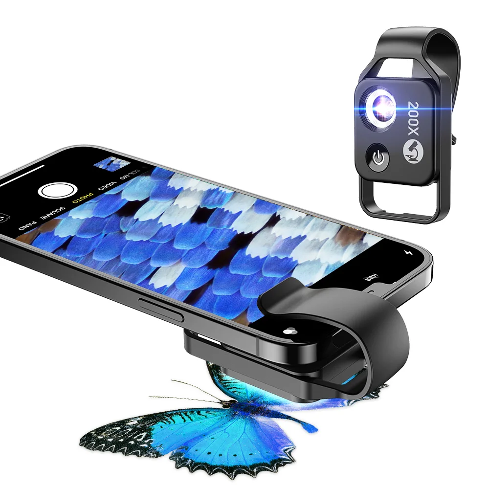Source Loupe de poche pour icroscope LED, icroscope de poche à Zoo 10x-200x o