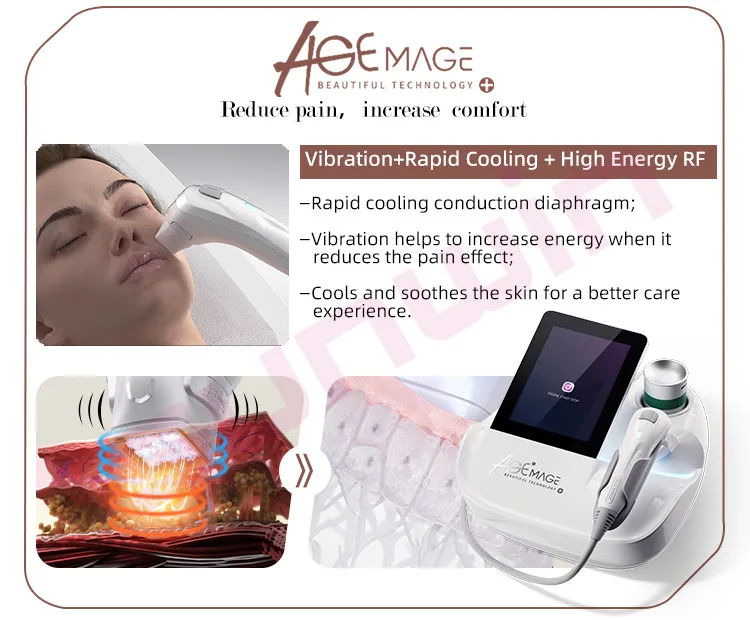 Non Surgical Double Rf Technology Agemage Rf Monopolar Radio Frequency Face Lifting Skin Rejuvenation Cooling Heating Equipment