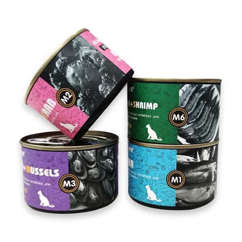 High Quality 170g Wet Cat Food Premium Tuna&Crab&Shrimp&Mussel&Chicken Cat Food Canned for All Life Stage