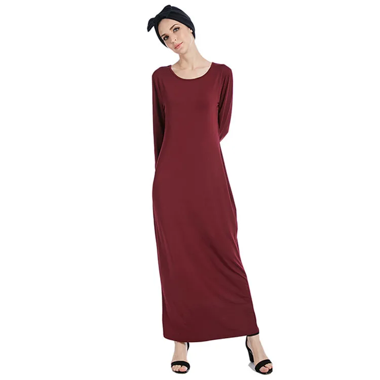 High Quality Stretch Inner Solid Color Ethnic Clothing Islamic Muslim Clothing Abaya Underwear Modest Women Clothing Islamic