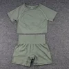 short sleeves shorts 2pcs set(8bc19d)