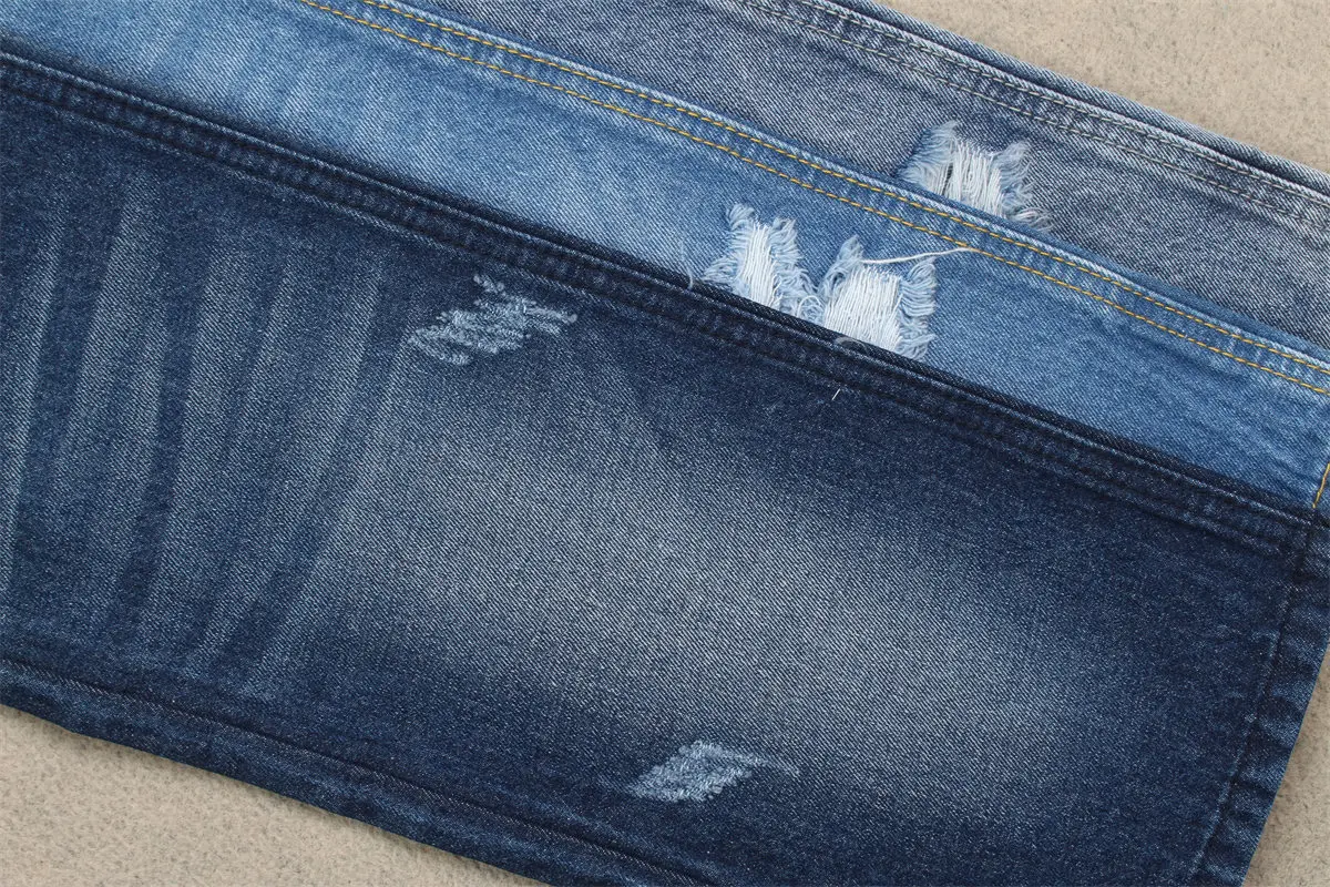 Eco-Friendly Shrink-Resistant Medium Weight 100% Cotton Denim Fabric for Jeans and Apparel