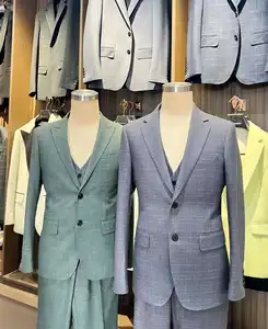 Direct Factory Wholesale Plus Size Lightweight Waterproof Breathable Travel Suits 3-Piece Sets Men's Business Office Suits High