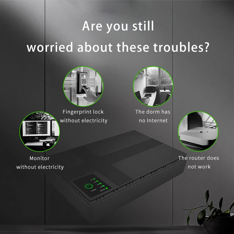 Mini Dc Ups Power Supply 12V Mini Ups 20000mah 12000mah 10400mah 8800mah 18W 36W Mini Ups for Wifi Router and Modem CCTV