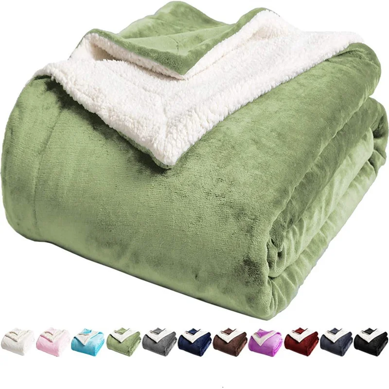 Готов к отправке, бесплатный образец, теплое мягкое одеяло из шерпы, зимнее одеяло, одеяло