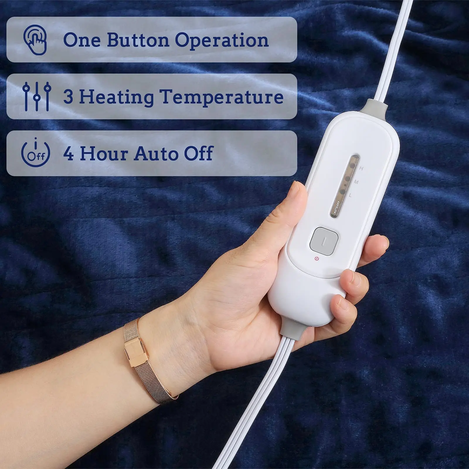 Safe Warm Heated Blanket Electric Throw Cozy Heating Blanket for Couch Sofa Bed