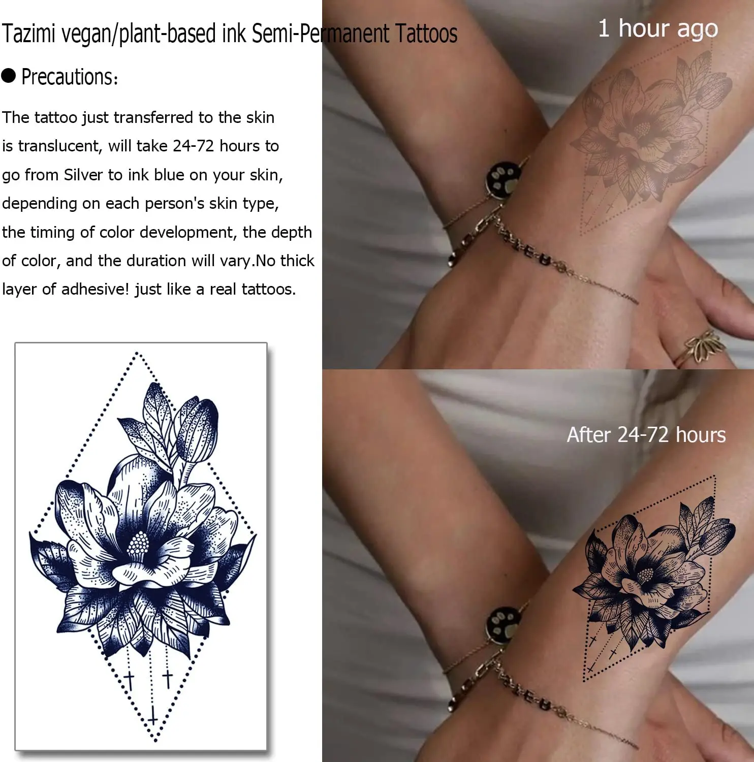Triple Farfalle (set Di 2) - Tatuaggio Temporaneo - Italia