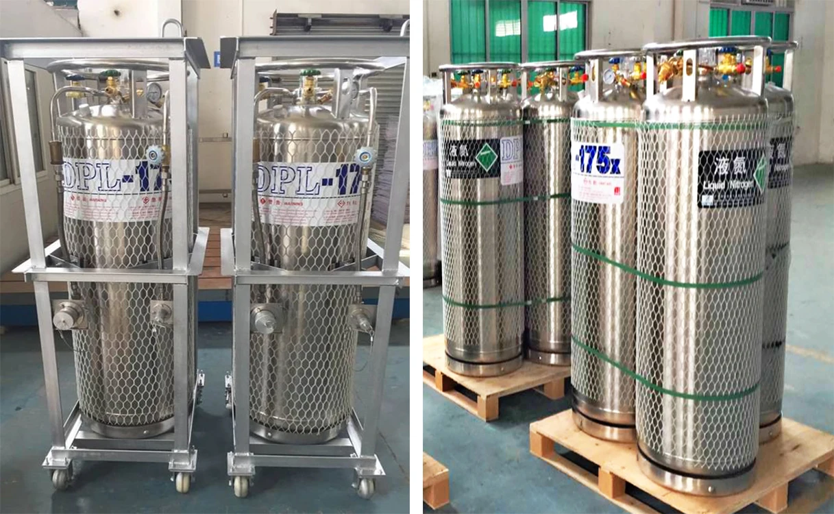 175l 14bar Vertical Liquid Gas Cylinders Cryogenic Storage Dewar Tank ...