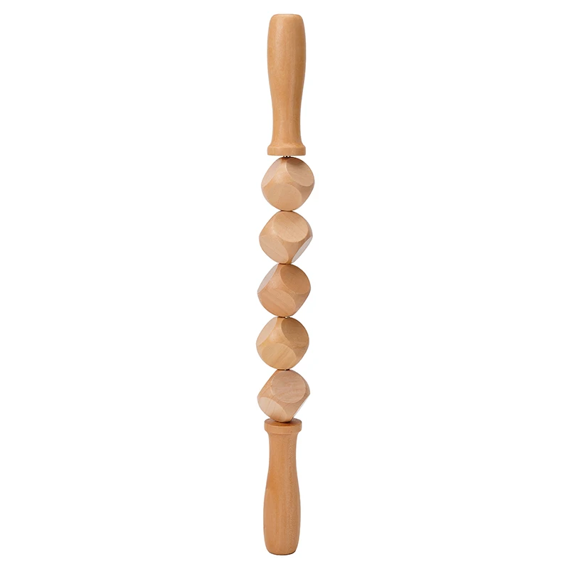Maderotherapy Set Anti Cellulite Massage Set Wooden Roller Lymphatic Drainage Tool Beech Wood Massager